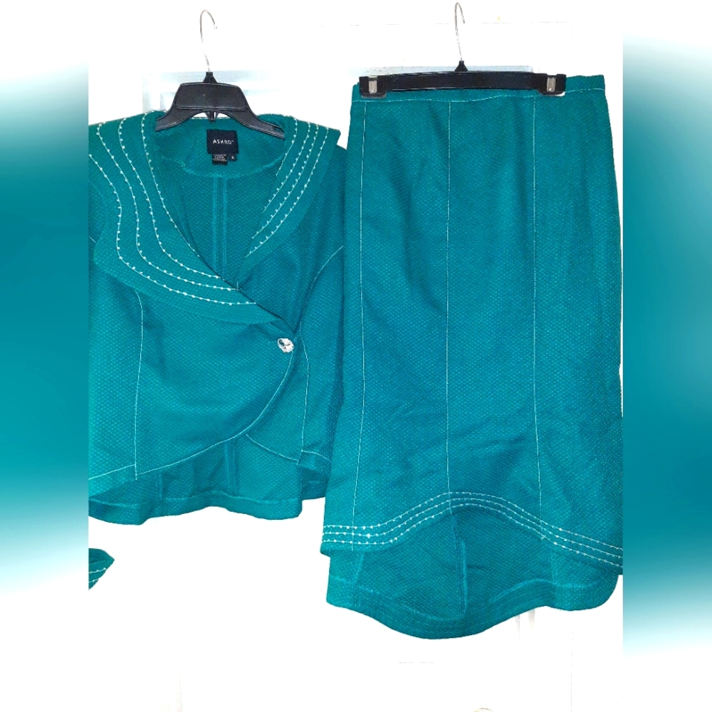 Ashro Size 18 Women's 2pc NEW teal suit